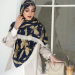 روسری رنگی طرح دار کد 6888