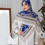 روسری رنگی طرح دار کد 6889