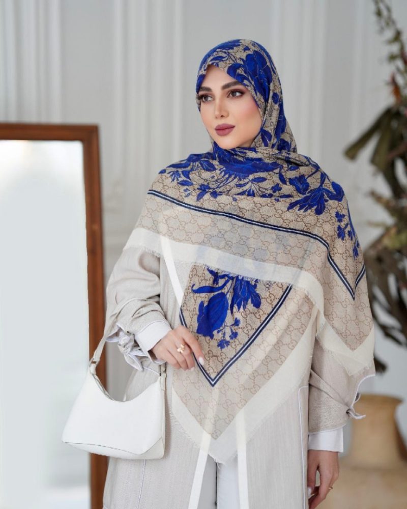 روسری رنگی طرح دار کد 6889 - Image 1