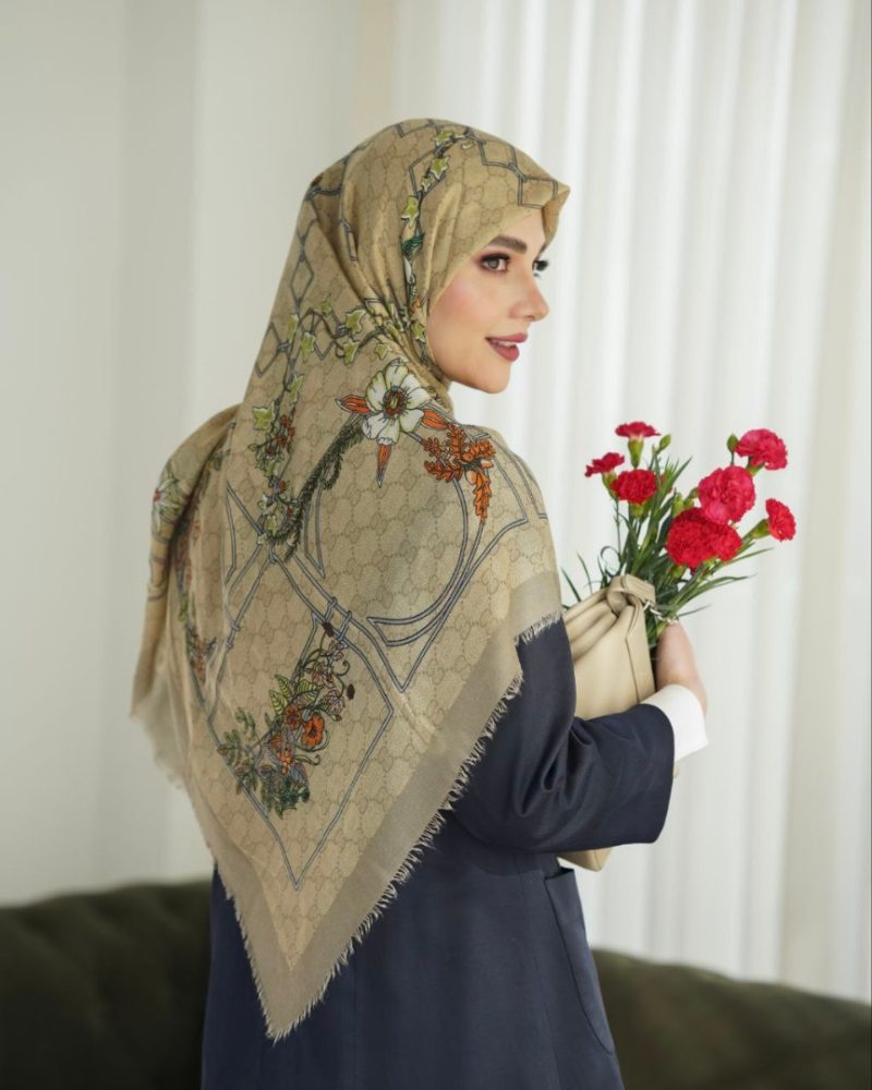 6891-2 روسری رنگی طرح دار کد 6891 - Image 1