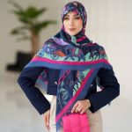 روسری رنگی طرح دار کد 6892