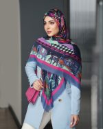 روسری رنگی طرح دار کد 6892 - Image 2