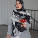 روسری رنگی طرح دار کد 6893