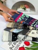 روسری رنگی طرح دار کد 6893 - Image 4