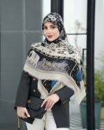 روسری رنگی طرح دار کد 6894