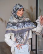 روسری رنگی طرح دار کد 6895 - Image 3