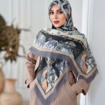 روسری رنگی طرح دار کد 6895
