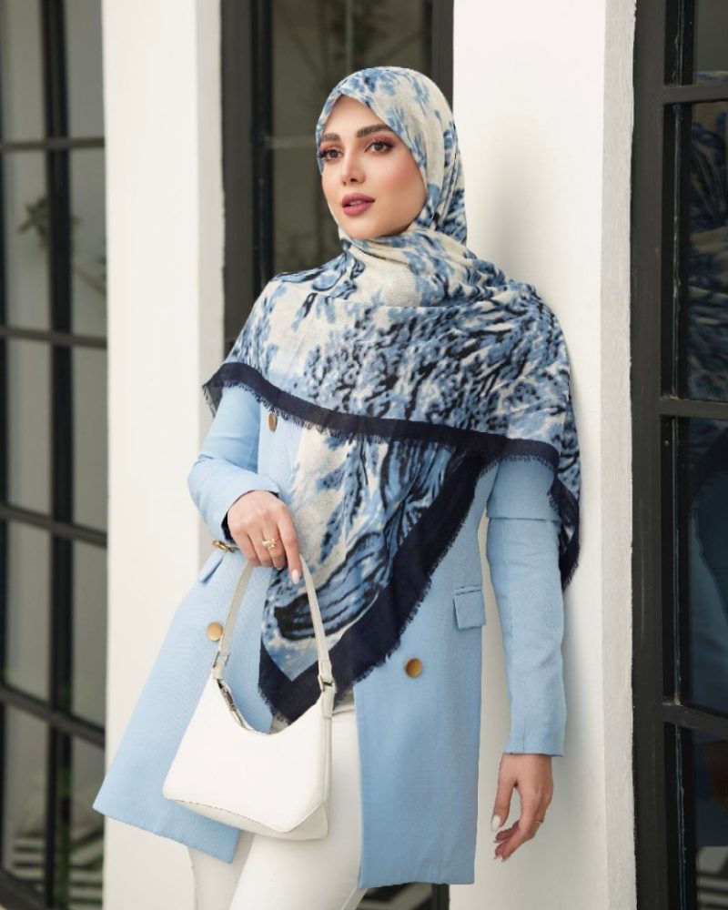روسری رنگی طرح دار کد 6896 - Image 1
