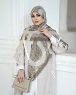 روسری رنگی طرح دار کد 6898