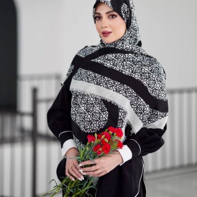 روسری رنگی طرح دار کد 6899