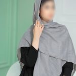 روسری رنگی ساده کد 6930