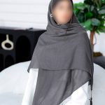 روسری رنگی ساده کد 6932
