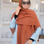روسری رنگی ساده کد 6940