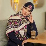 روسری رنگی طرح دار کد 6949