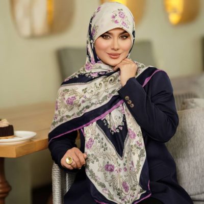 روسری رنگی طرح دار کد 6952