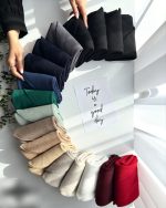 روسری رنگی ساده کد 6962