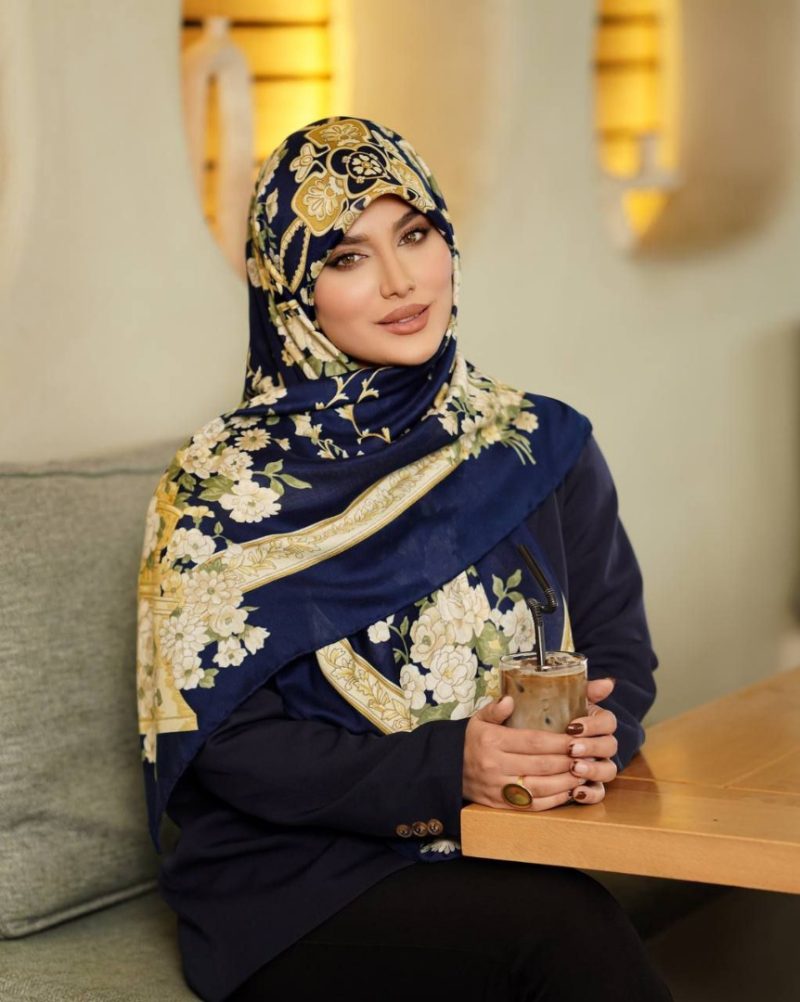 6971 روسری رنگی طرح دار کد 6971 - Image 1