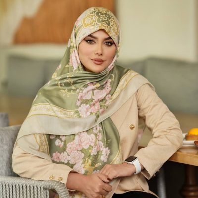 روسری رنگی طرح دار کد 6972