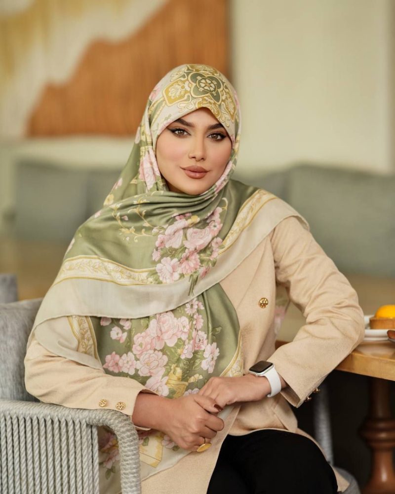 6972 روسری رنگی طرح دار کد 6972 - Image 1