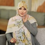 روسری رنگی طرح دار کد 6973