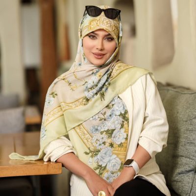 روسری رنگی طرح دار کد 6978