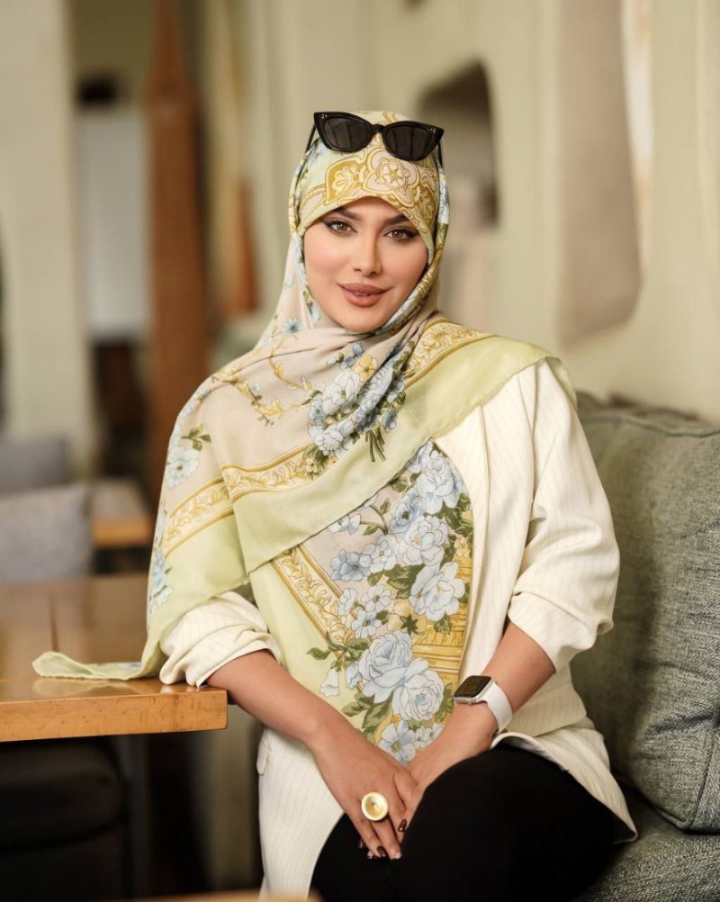 روسری رنگی طرح دار کد 6978 - Image 1