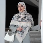 روسری رنگی طرح دار کد 6998