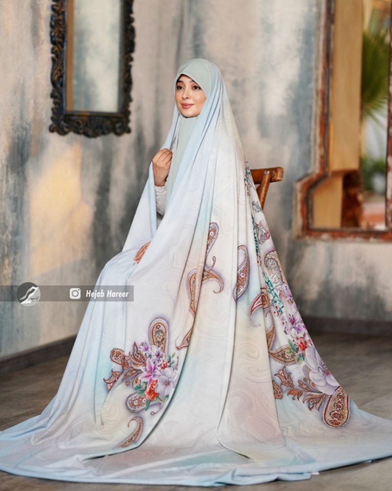 9236 چادر رنگی کرپ کلارنز کد 9236 - Image 1