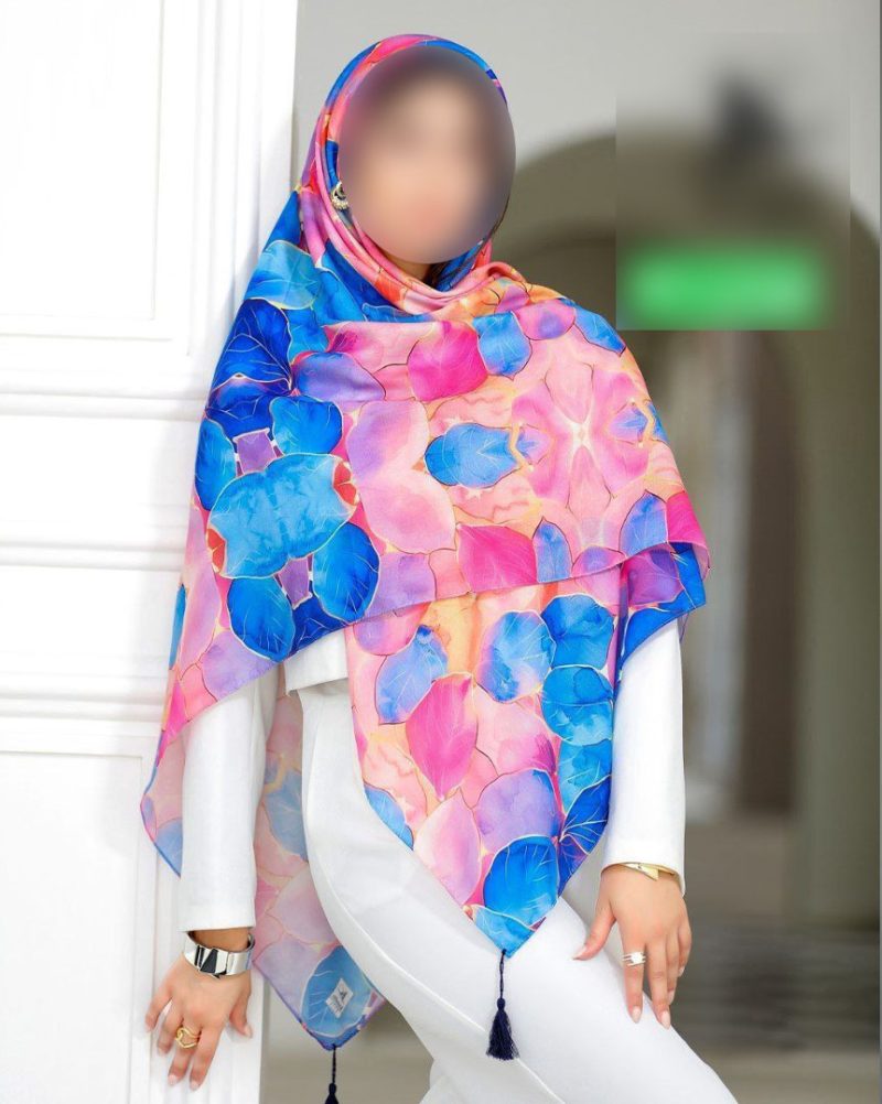 9277 روسری رنگی طرح دار کد 9277 - Image 1