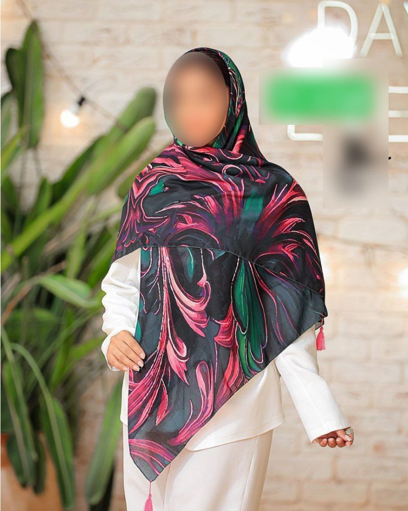روسری رنگی طرح دار کد 9278 - Image 1