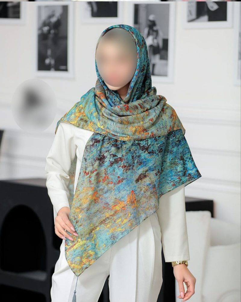9288 روسری رنگی طرح دار کد 9288 - Image 1