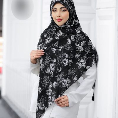 روسری رنگی طرح دار کد 9301
