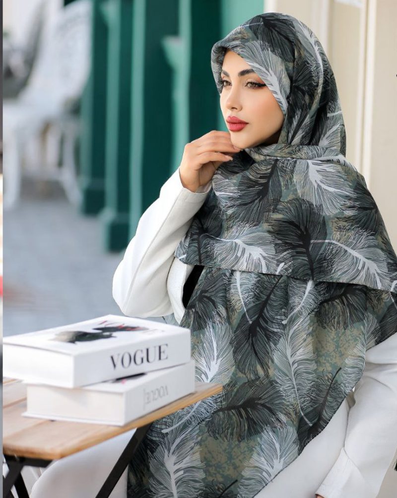 9302 روسری رنگی طرح دار کد 9302 - Image 1