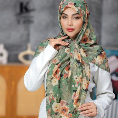 روسری رنگی طرح دار کد 9407