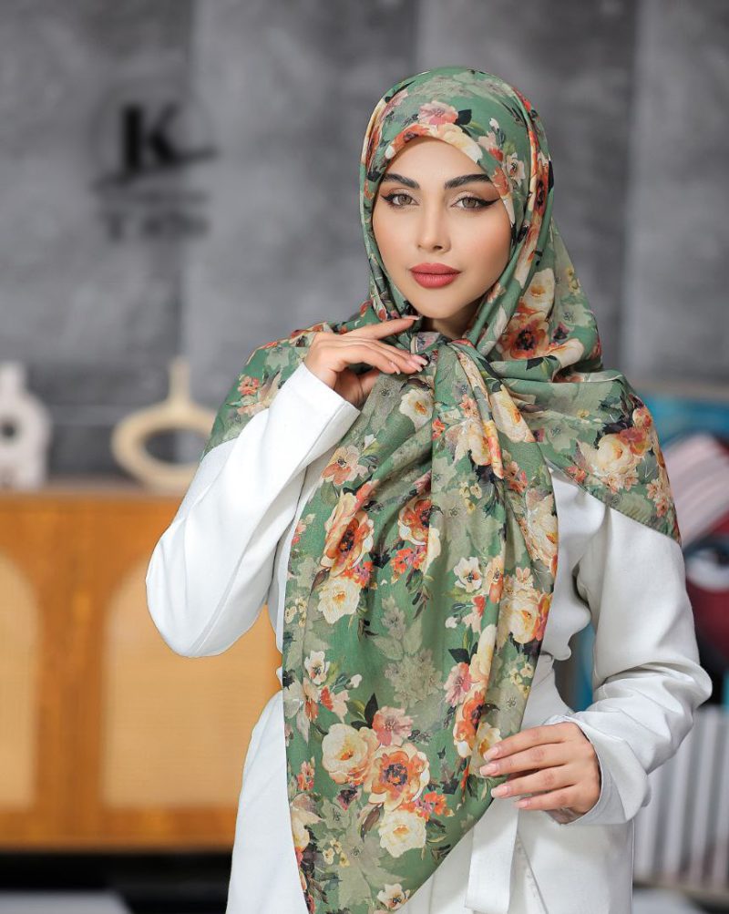 روسری رنگی طرح دار کد 9407 - Image 1