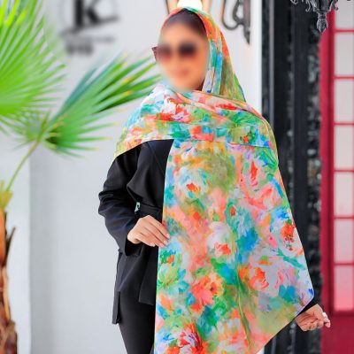روسری رنگی طرح دار کد 9408