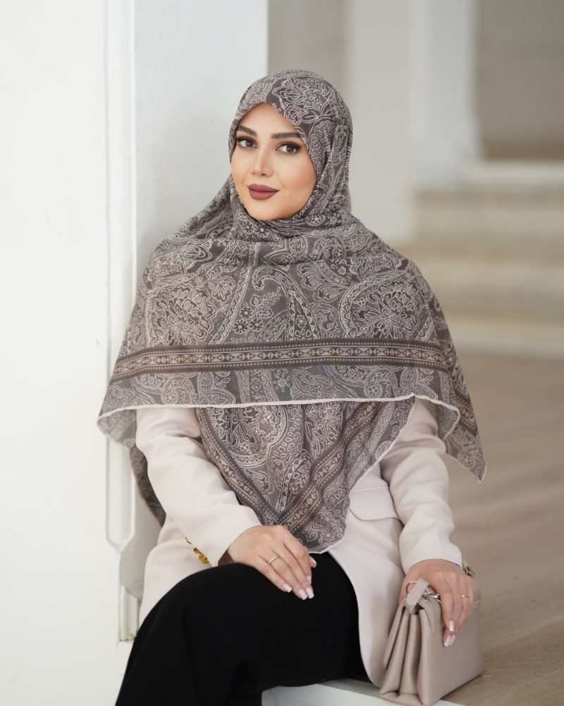 9425 روسری رنگی طرح دار کد 9425 - Image 1