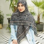 روسری رنگی طرح دار کد 9427