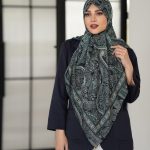 روسری رنگی طرح دار کد 9429