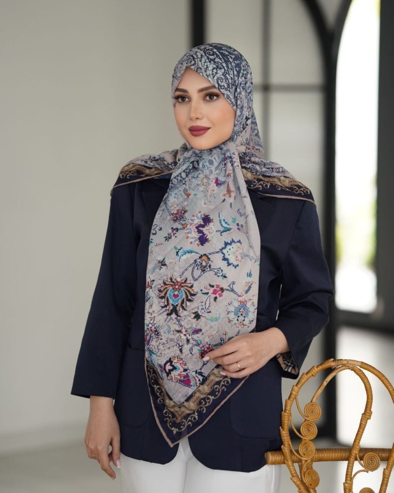 روسری رنگی طرح دار کد 9431 - Image 1