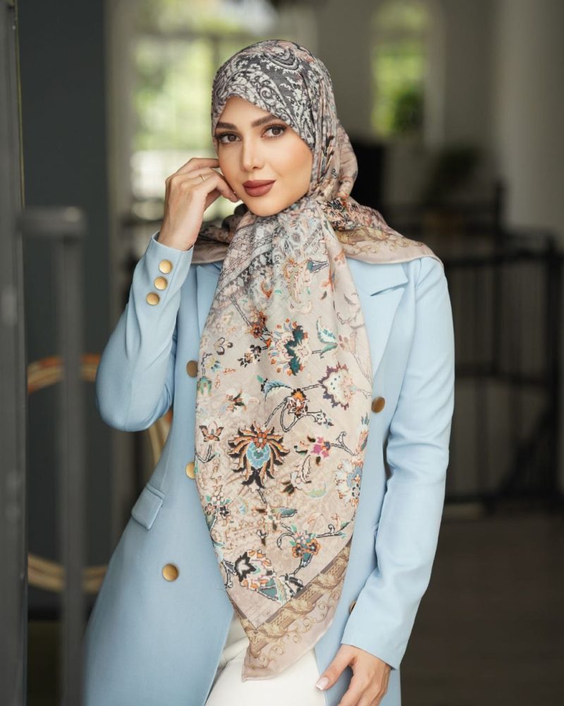 روسری رنگی طرح دار کد 9432 - Image 1