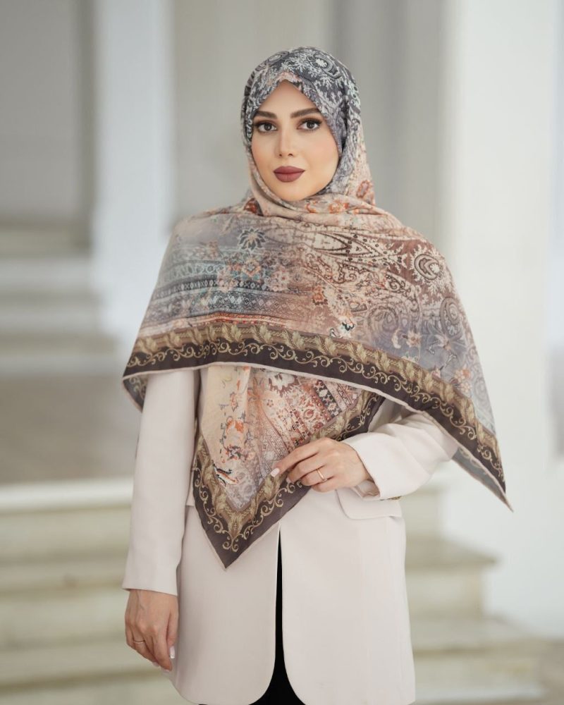 روسری رنگی طرح دار کد 9434 - Image 1