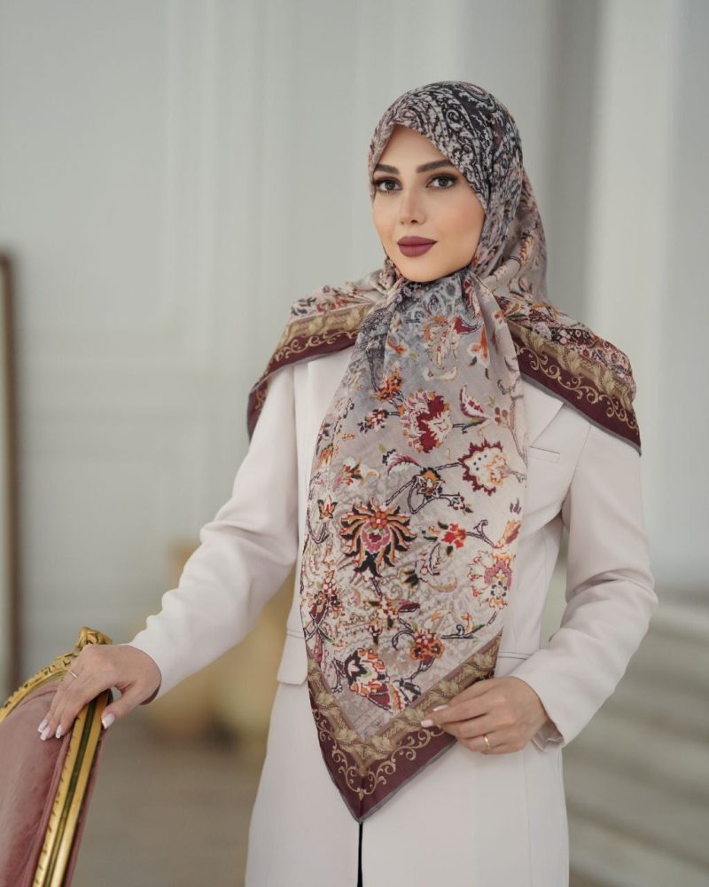 روسری رنگی طرح دار کد 9435 - Image 1
