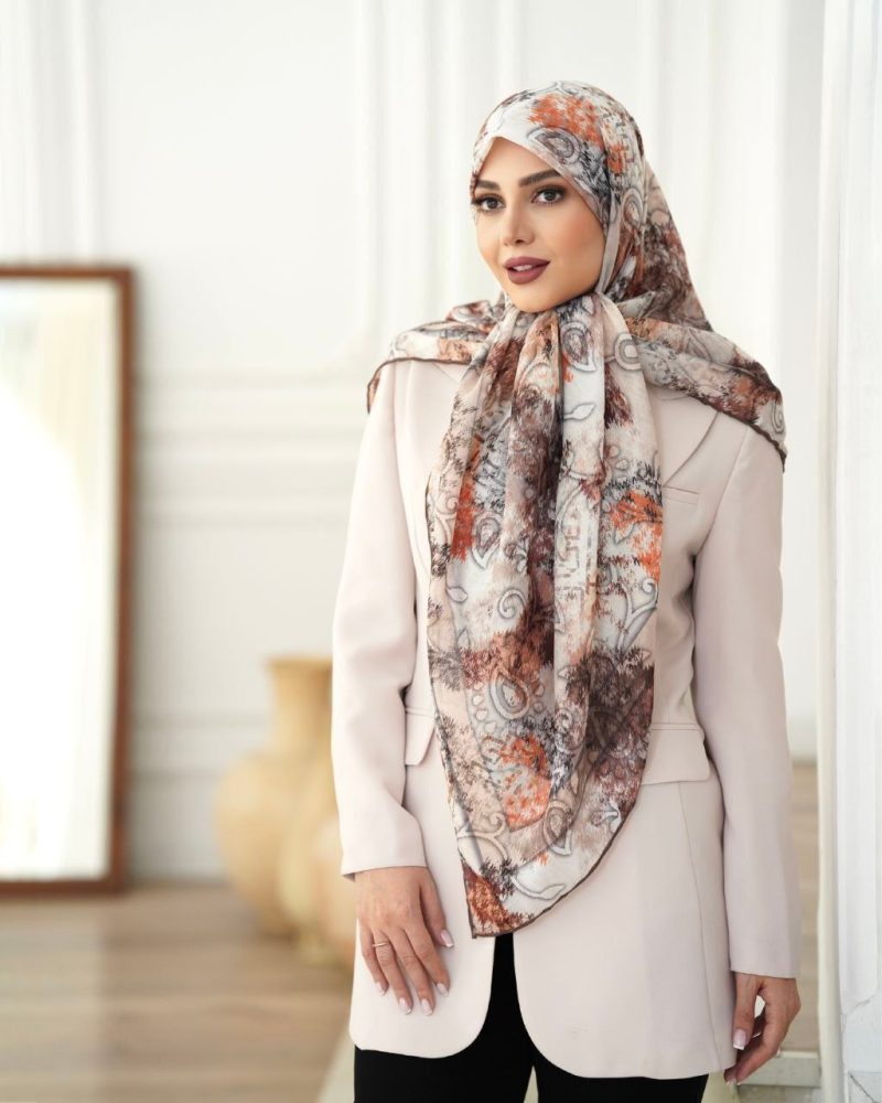 روسری رنگی طرح دار کد 9437 - Image 1