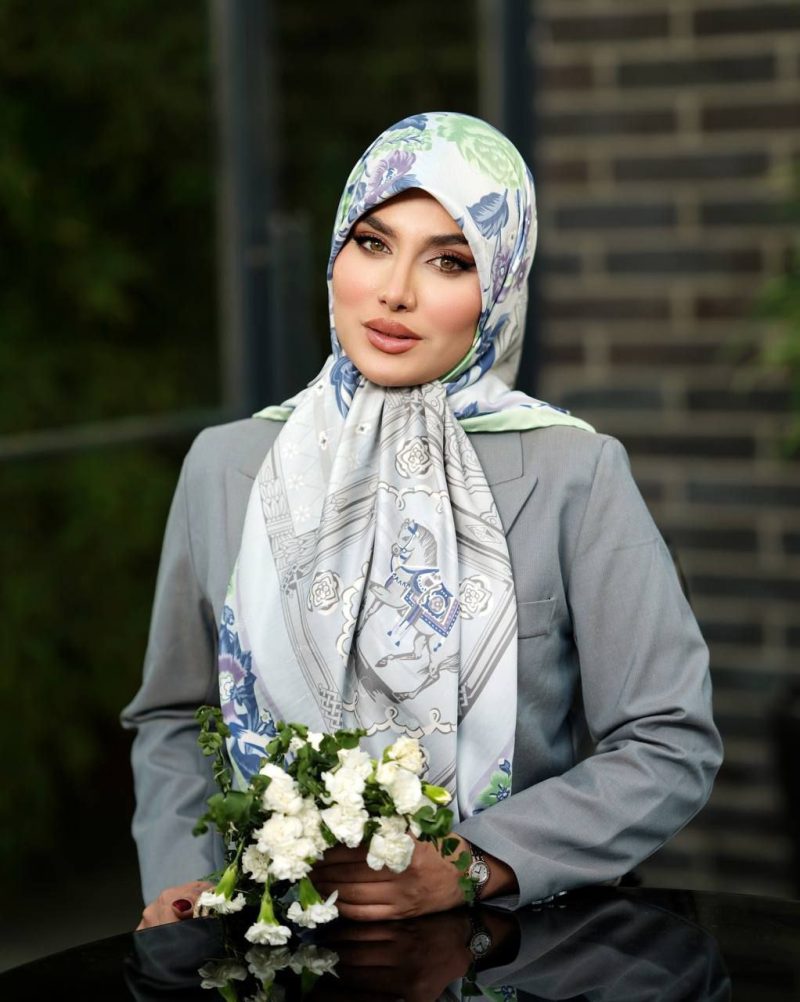 9466 روسری رنگی طرح دار کد 9466 - Image 1