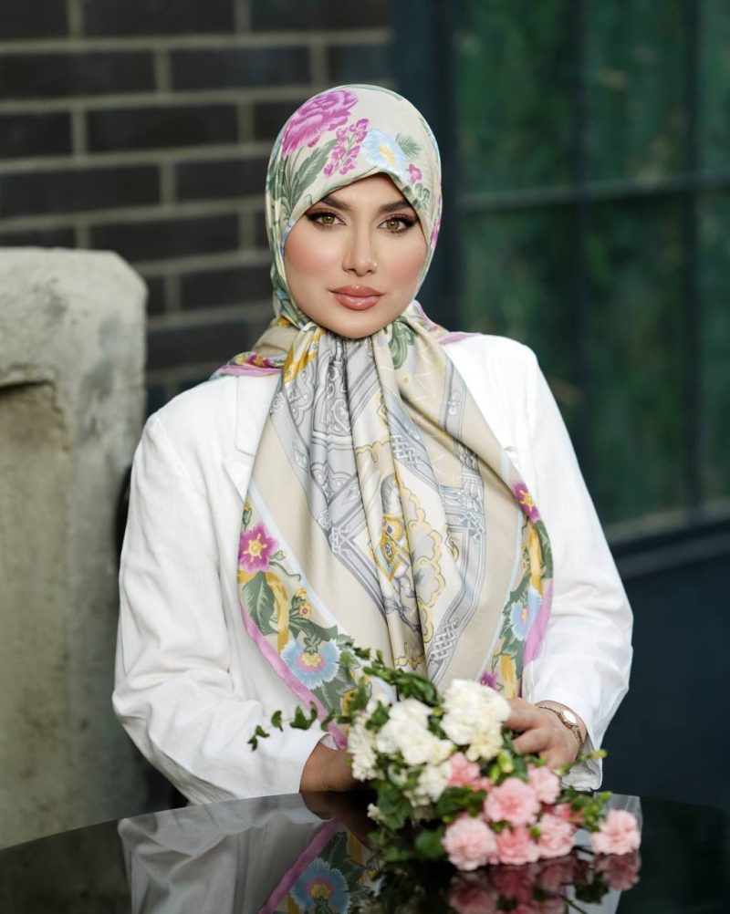 9468 روسری رنگی طرح دار کد 9468 - Image 1