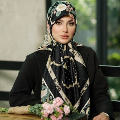 روسری رنگی طرح دار کد 9469