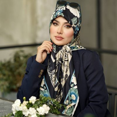 روسری رنگی طرح دار کد 9470