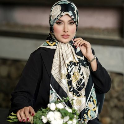 روسری رنگی طرح دار کد 9472