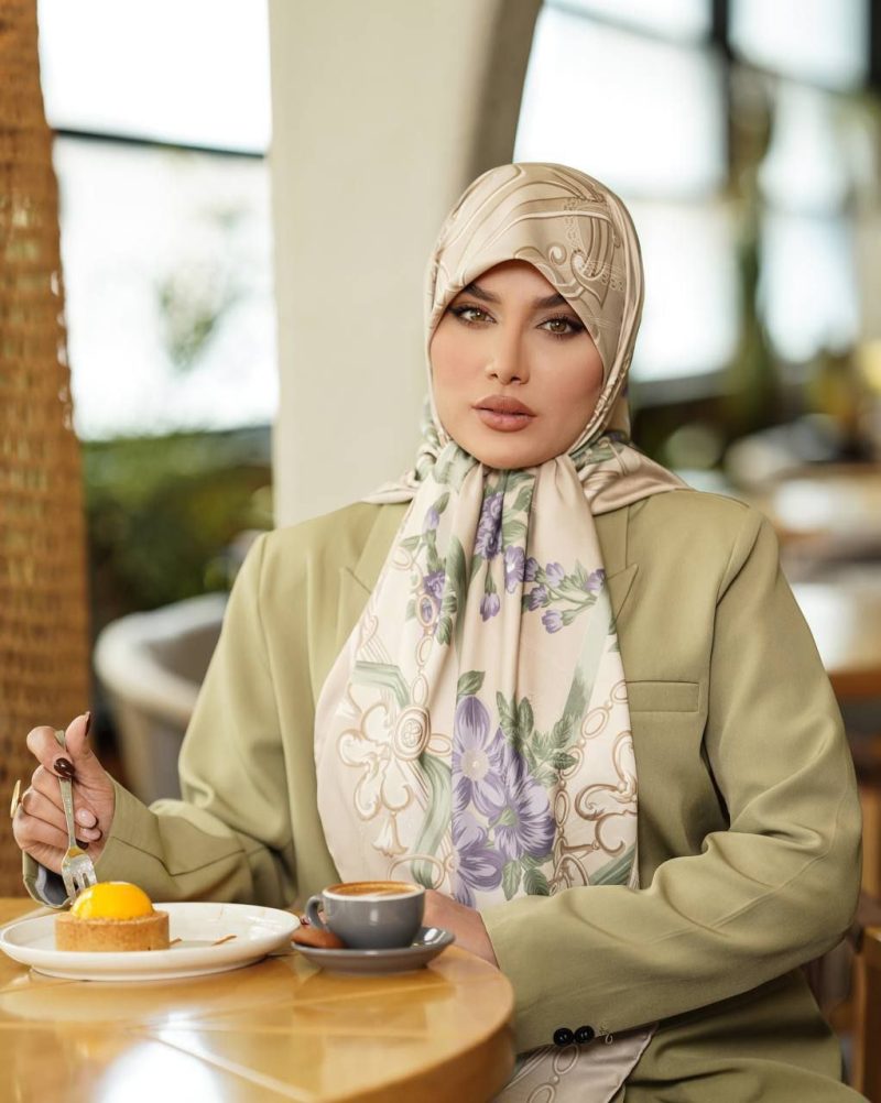 روسری رنگی طرح دار کد 9474 - Image 1